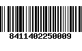 Código de Barras 8411402250009