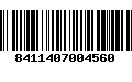 Código de Barras 8411407004560