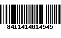 Código de Barras 8411414014545