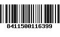 Código de Barras 8411500116399