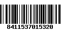 Código de Barras 8411537015320