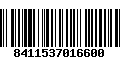 Código de Barras 8411537016600