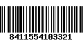 Código de Barras 8411554103321