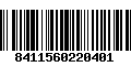 Código de Barras 8411560220401