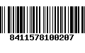 Código de Barras 8411578100207