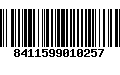 Código de Barras 8411599010257