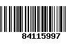 Código de Barras 84115997