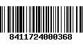 Código de Barras 8411724000368