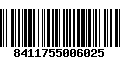 Código de Barras 8411755006025