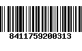 Código de Barras 8411759200313