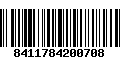 Código de Barras 8411784200708