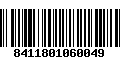 Código de Barras 8411801060049