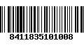 Código de Barras 8411835101008