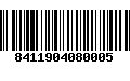 Código de Barras 8411904080005