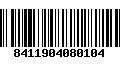 Código de Barras 8411904080104