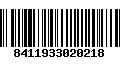 Código de Barras 8411933020218