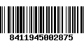 Código de Barras 8411945002875