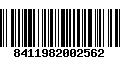 Código de Barras 8411982002562