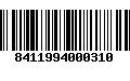 Código de Barras 8411994000310