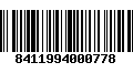 Código de Barras 8411994000778