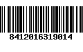 Código de Barras 8412016319014