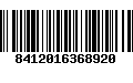 Código de Barras 8412016368920