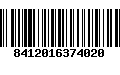 Código de Barras 8412016374020