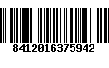 Código de Barras 8412016375942