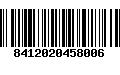 Código de Barras 8412020458006