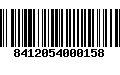 Código de Barras 8412054000158