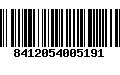 Código de Barras 8412054005191