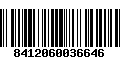 Código de Barras 8412060036646