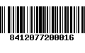 Código de Barras 8412077200016