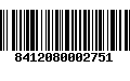 Código de Barras 8412080002751