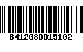 Código de Barras 8412080015102