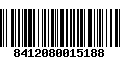 Código de Barras 8412080015188