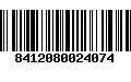 Código de Barras 8412080024074