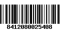 Código de Barras 8412080025408