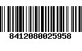 Código de Barras 8412080025958