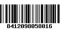 Código de Barras 8412098058016