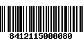 Código de Barras 8412115000080