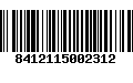 Código de Barras 8412115002312