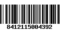 Código de Barras 8412115004392