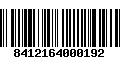 Código de Barras 8412164000192