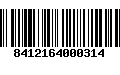 Código de Barras 8412164000314