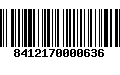 Código de Barras 8412170000636