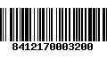 Código de Barras 8412170003200