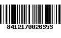 Código de Barras 8412170026353