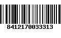 Código de Barras 8412170033313