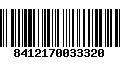 Código de Barras 8412170033320